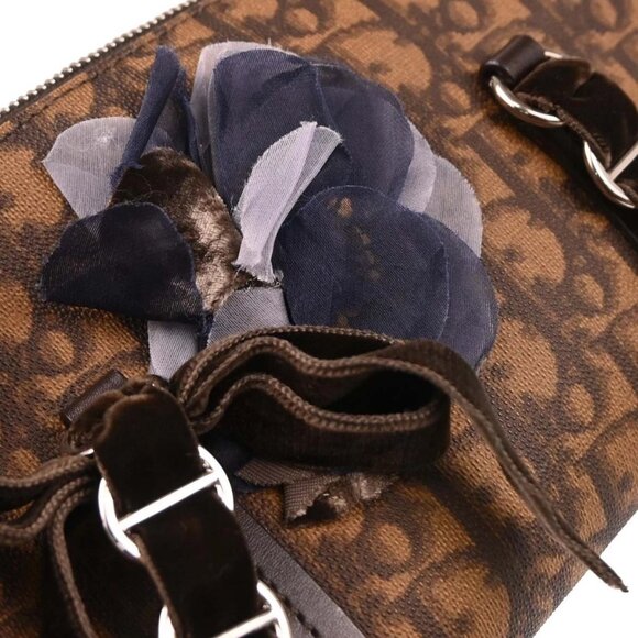 Christian Dior Brown PVC Trotter Romantic Handbag - Picture 7 of 10